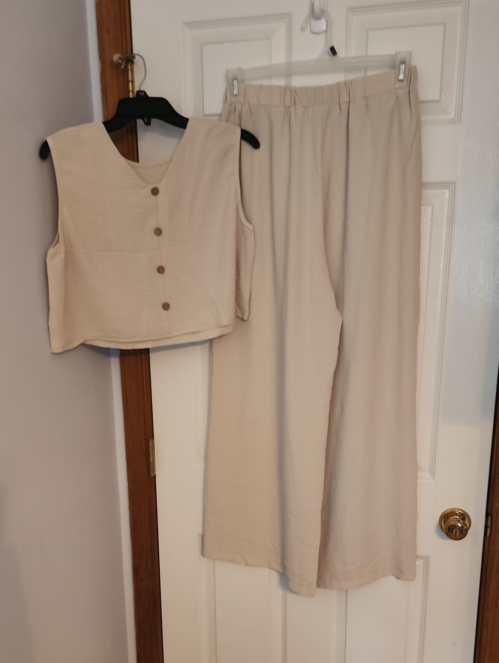 SHEIN Cream Two-Piece Set Size Large